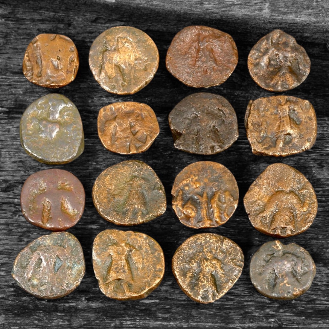 Ancient Kushan Copper Coin Collection, c. 2nd-4th Century CE (1 of 2)