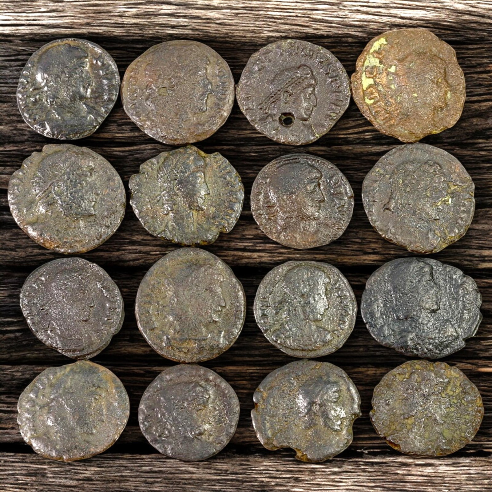 Ancient Roman Imperial Bronze AE Coin Collection, c. 2nd-4th Century CE (1 of 10)