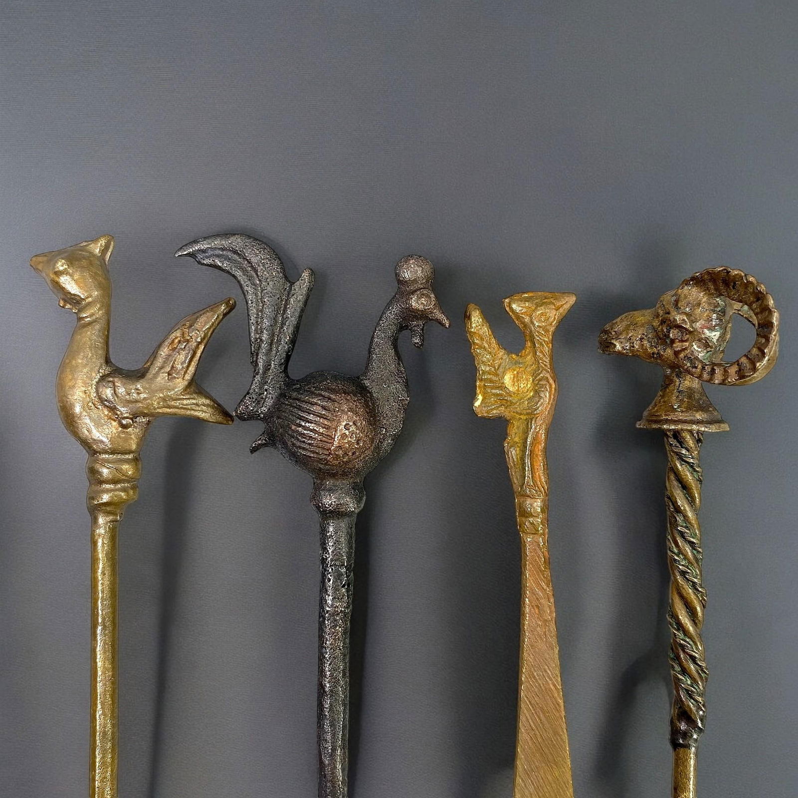 ANCIENT PARTHIAN & NISHAPUR: Lot of 4 Bronze Tools, Silk Road Era (101g total, 10.5-16.5cm) (1 of 2)