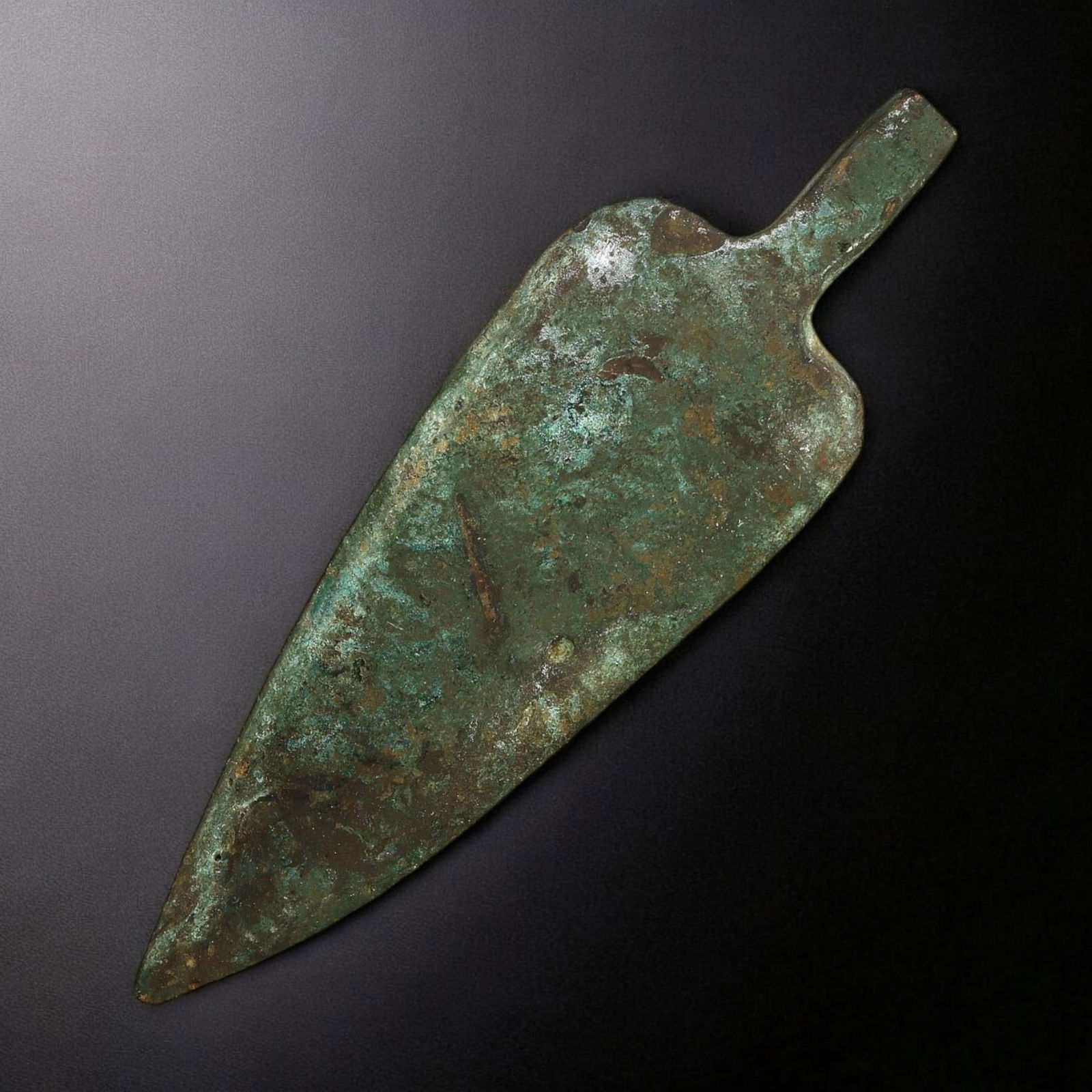 CRUSADER ERA: Bronze Spearhead, 12th-14th Century (1 of 2)