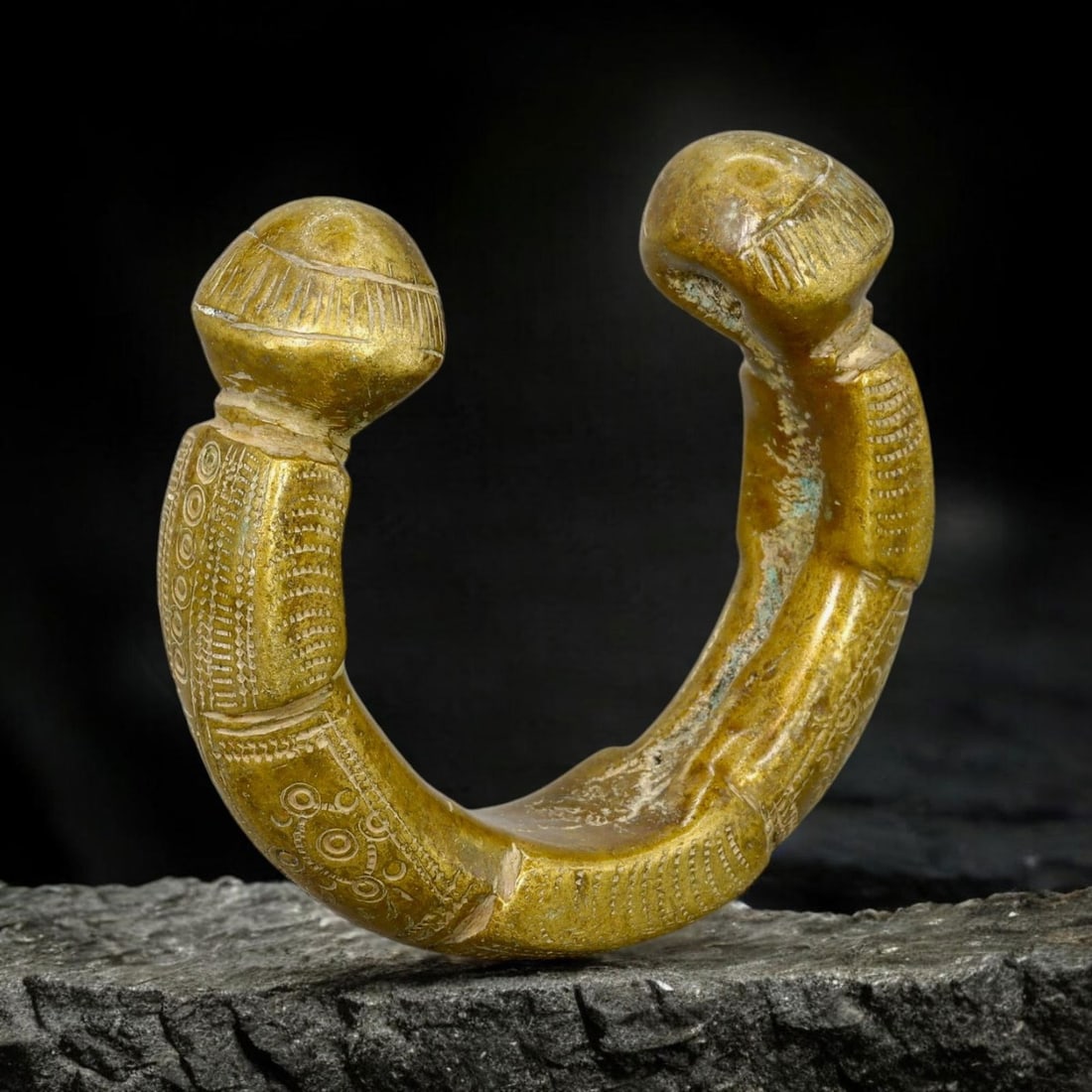 ANTIQUE WEST AFRICAN: Tribal Bronze Anklet, c. 18th-19th Century (1 of 3)