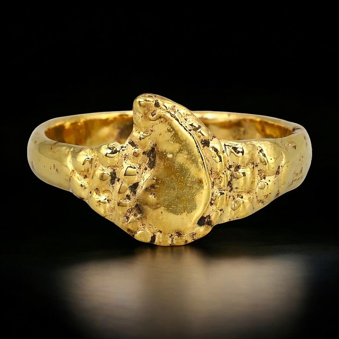 MEDIEVAL VIKING: Bronze Ring with 24K Gold Gilding, 5th-12th Century (1 of 2)