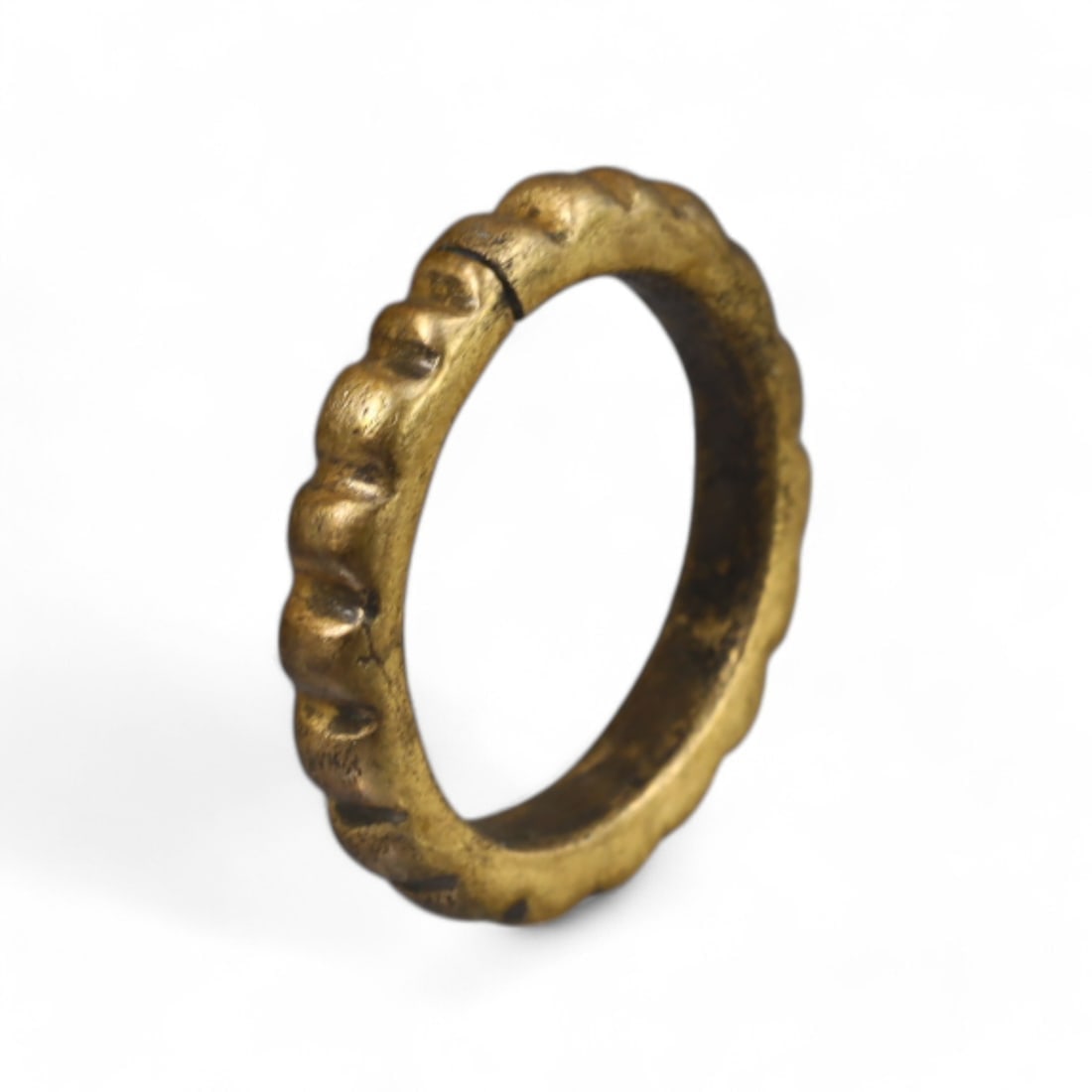 VIKING ERA: Gold-Gilt Proto-Money Trade Ring, Circa 9th-11th Century CE (5g, 7 US) (1 of 2)