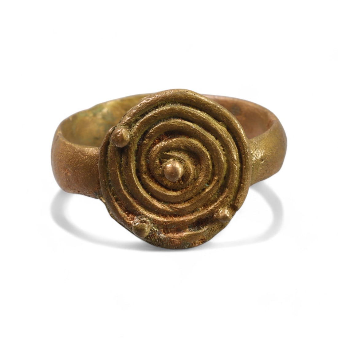 LURISTAN: Bronze "Concentric Spiral Motif" Proto-Ring, 9th-7th Century BCE ( 7 US, 4g) (1 of 2)