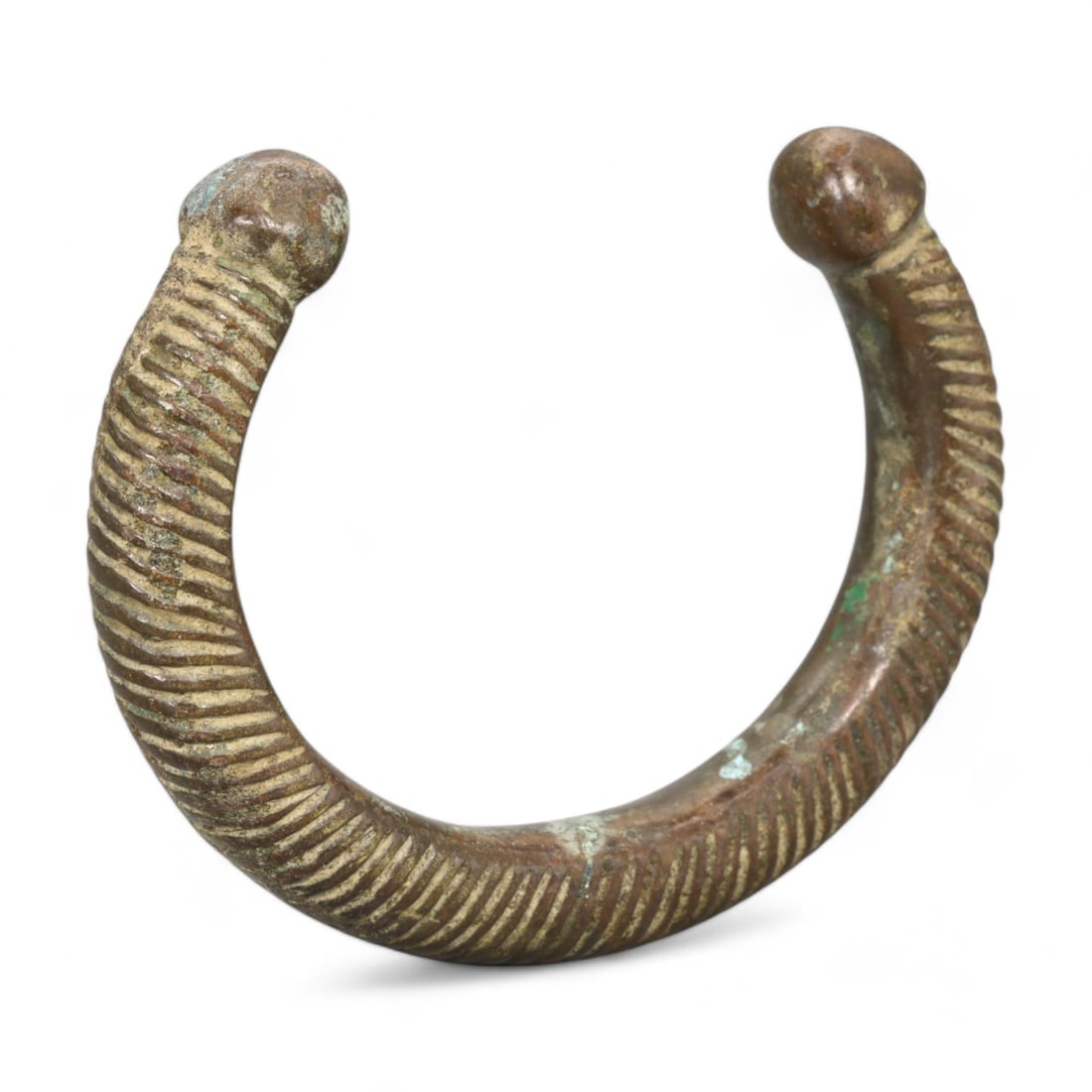 VIKING ERA: Twisted Bronze Armlet, 9th-11th Century CE (8 cm, 126g) (1 of 2)