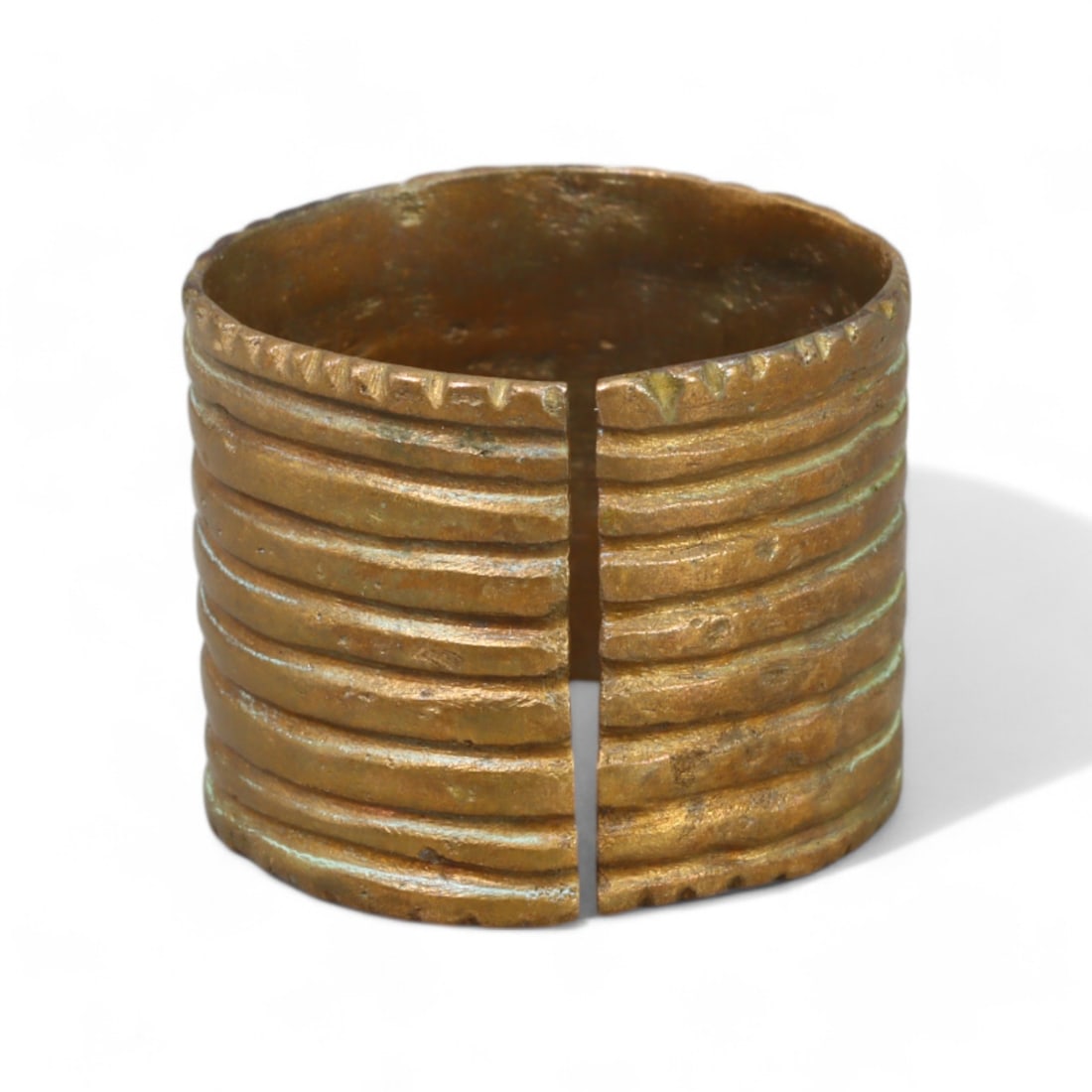 BRONZE AGE: Ribbed "Cylindrical Spiral" Ring, Circa 1500-1000 BCE (Size 12 US, 9g) (1 of 2)