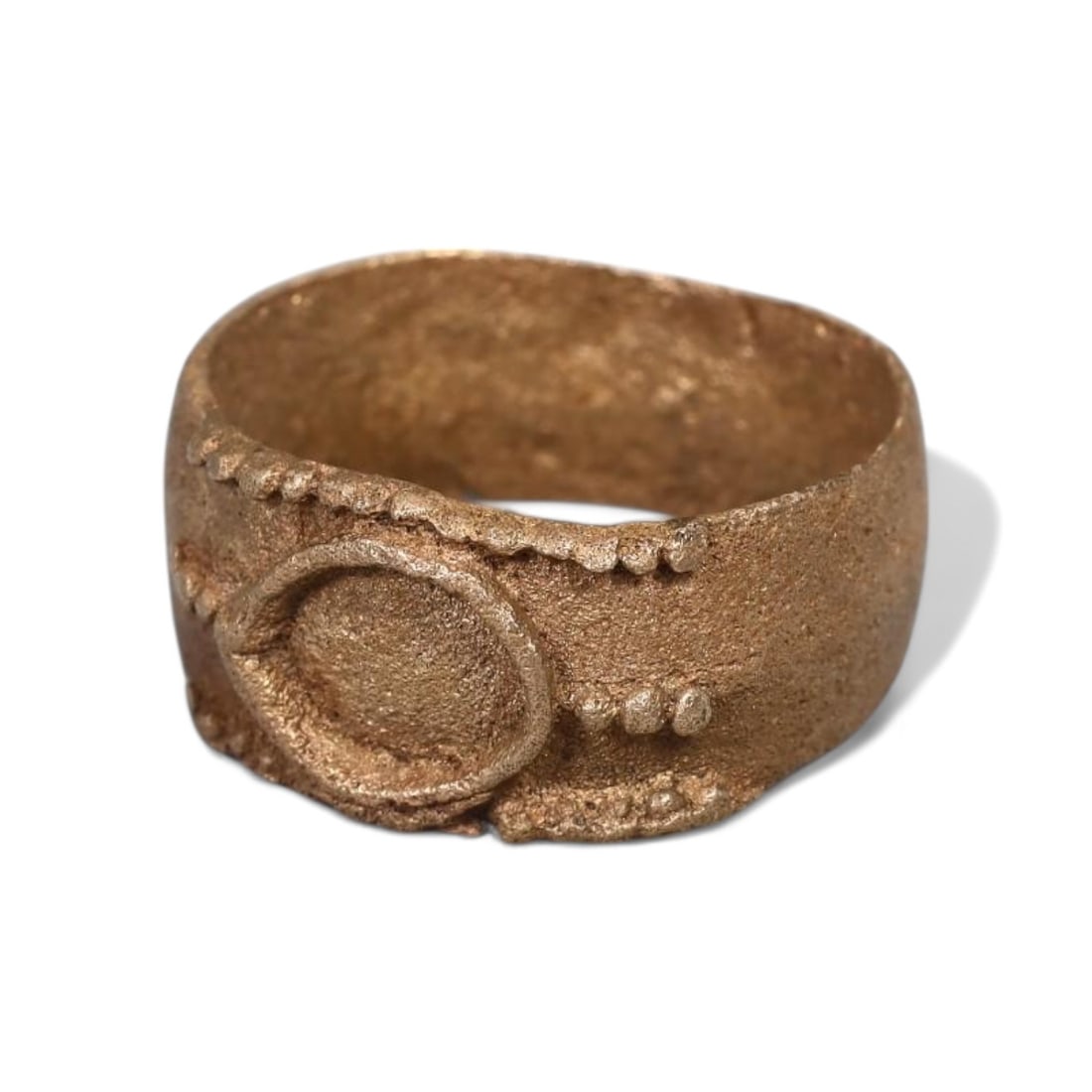 LURISTAN ERA: Bronze "Decorative Orbital Motif" Ring, Circa 10th-8th Century BCE (Size 9 US, 6g) (1 of 2)