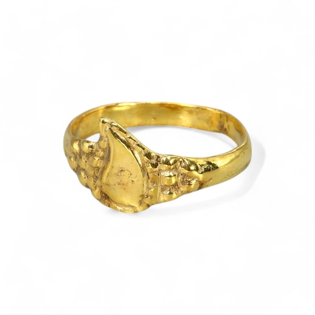 BYZANTINE ERA: Bronze Ring with 24K Gold Gilt, 6th-9th Century CE (3g, US Size 6) (1 of 2)