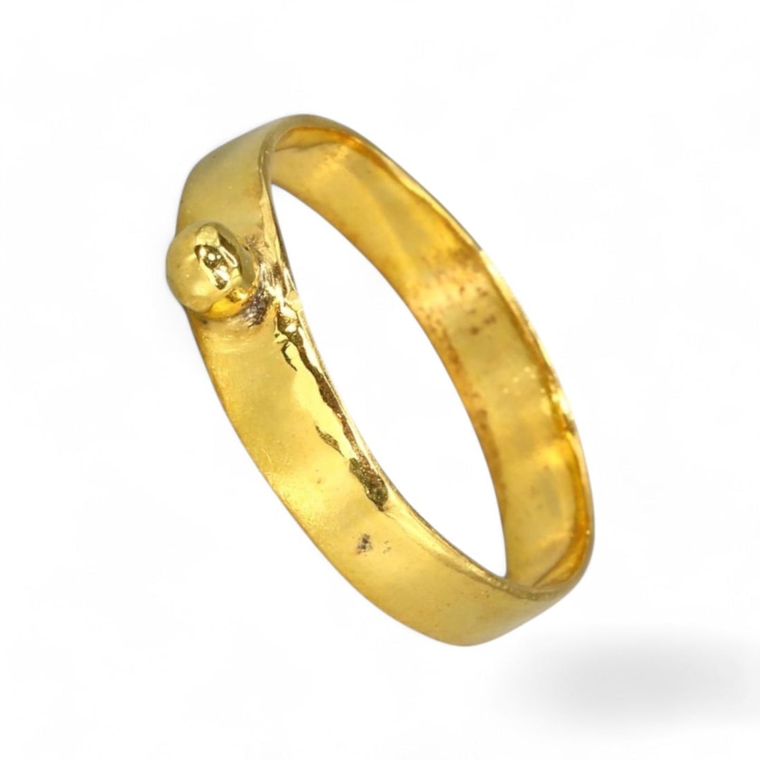 VIKING ERA: Gold-Gilt Bronze Proto-Ring, 9th-11th Century CE (1.1g, Size 5) (1 of 2)