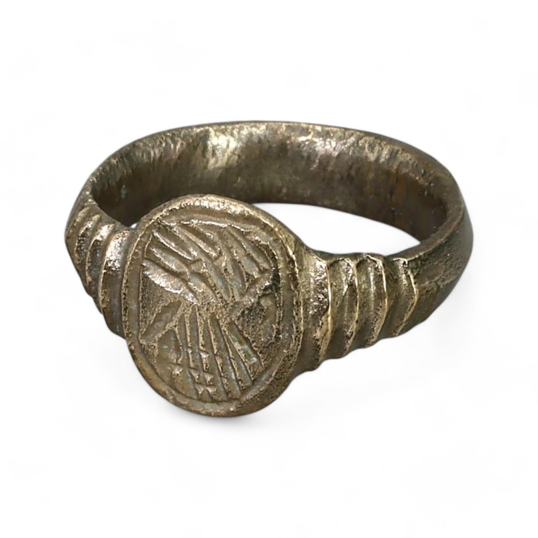 ROMAN ERA: Silver "Linear Emblem Signet" Ring, Circa 1st-3rd Century CE (Size 6 US, 4g) (1 of 3)