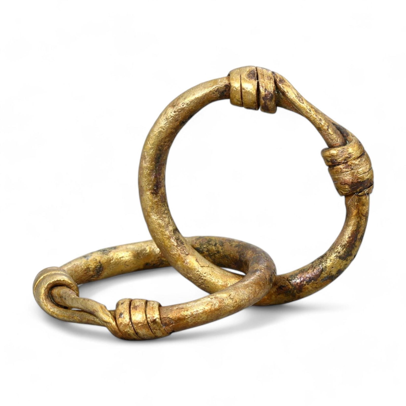 AFRICAN TRADE ERA: Gold-Gilt Proto-Money Rings, Circa 17th-19th Century CE (3.5 cm, 21 g) (1 of 1)