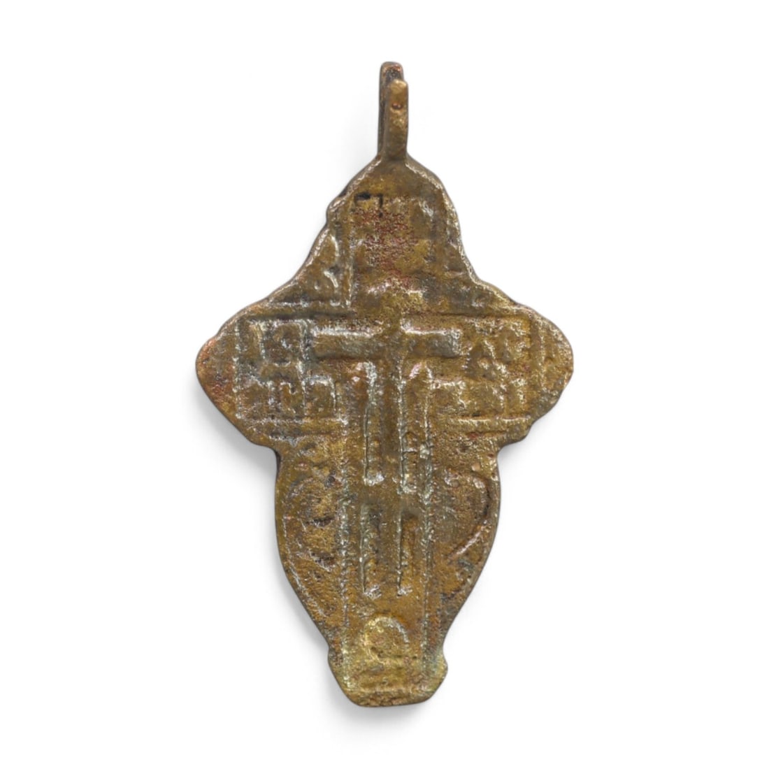 CRUSADER ERA: Bronze "Ornate Cross Motif" Pendant, Circa 12th-14th Century CE (3x2 cm, 2g) (1 of 2)