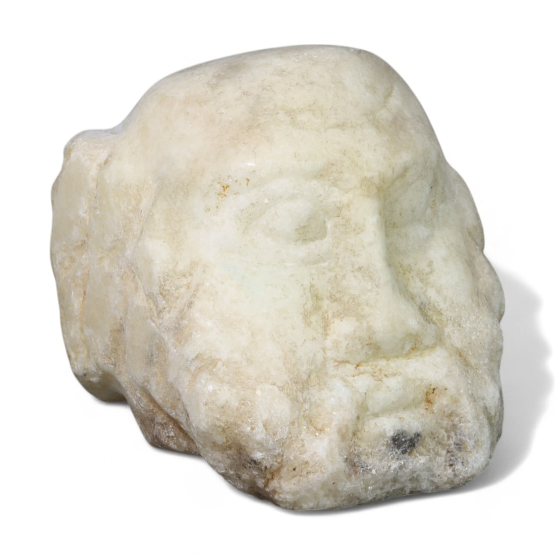 RENAISSANCE ERA: Marble Bust Fragment of a Bearded Figure, Circa 15th-16th Century CE (902g, 9x8cm) (1 of 2)