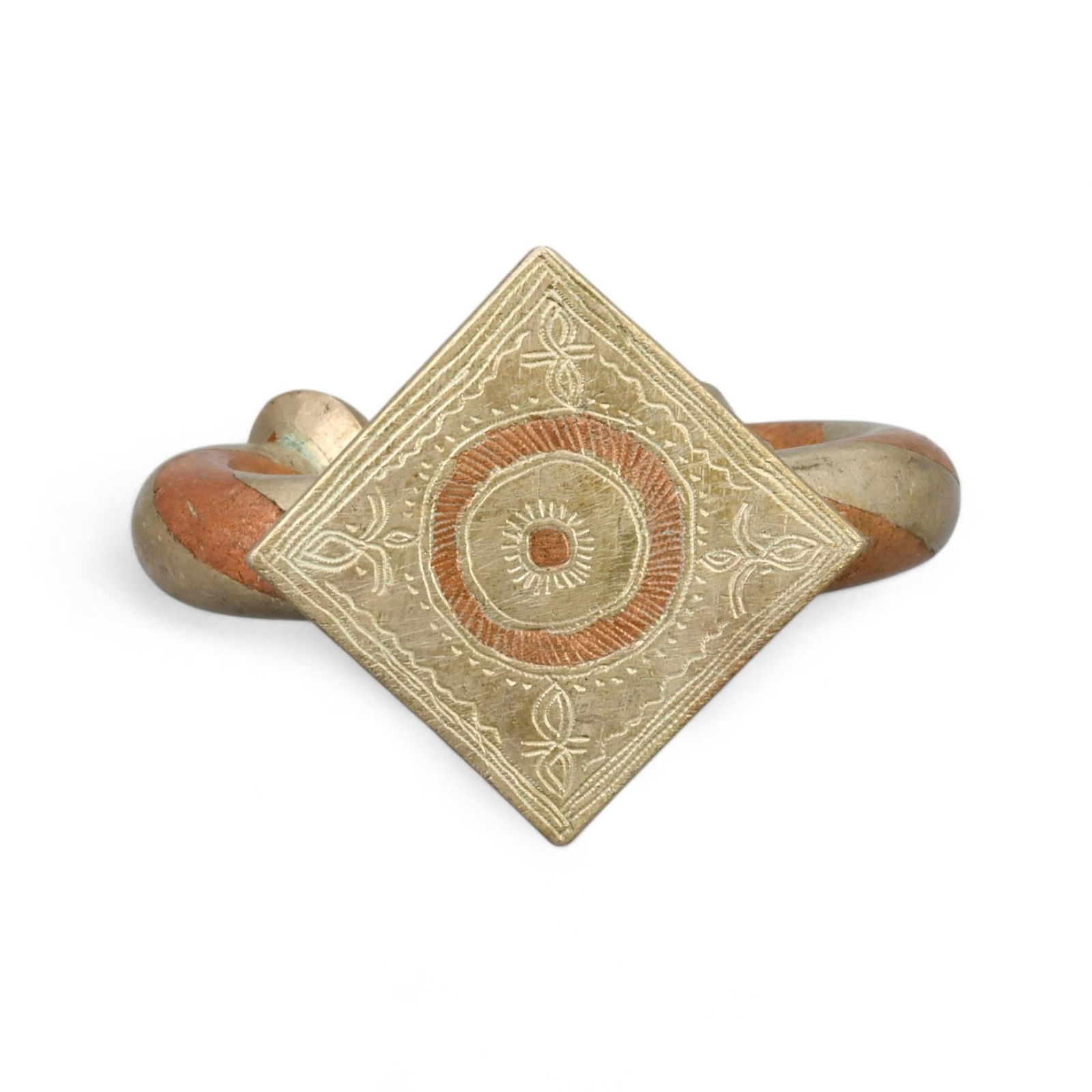 AFRICAN TRADITIONAL: Bracelet with Engraved Geometric Terminal, 19th Century CE (220g, 7.5x4cm) (1 of 3)
