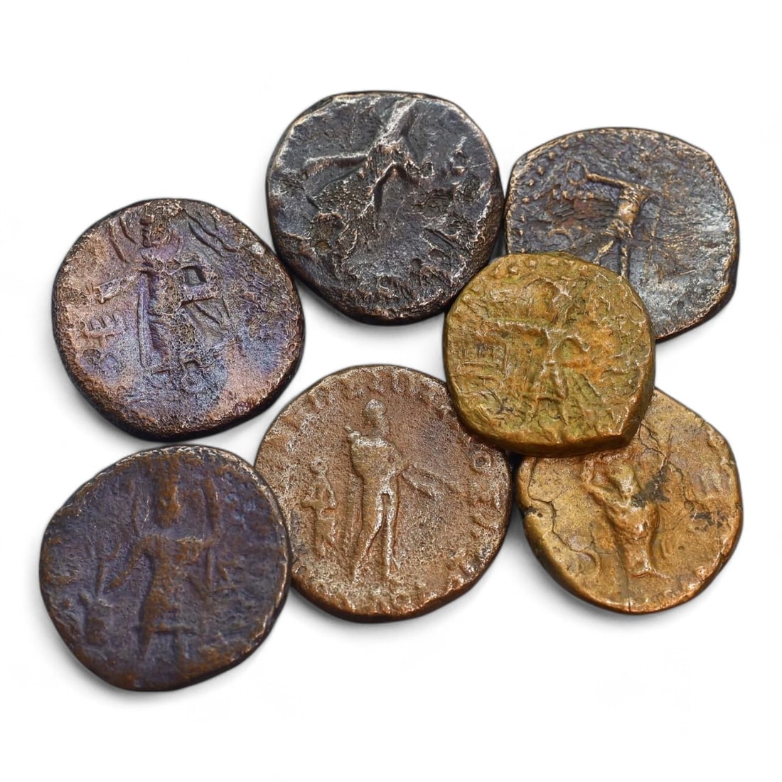 INDO-GREEK AND KUSHAN EMPIRES: Bronze Coin Lot, 2nd Century BCE-3rd Century CE (1 of 2)