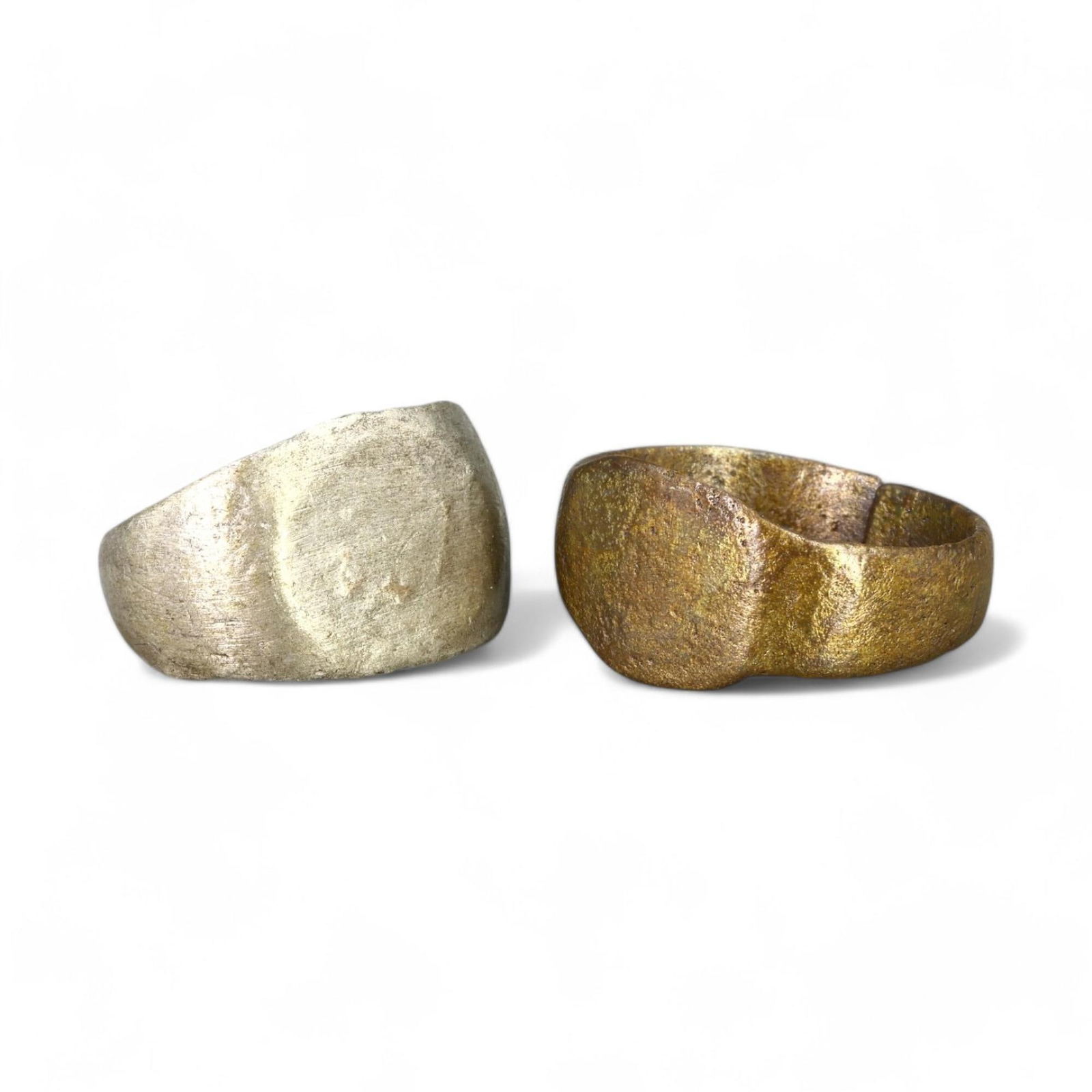 LOT OF 2: Late Medieval Bronze Rings, Circa 14th-16th Century CE (Sizes 5-9 US, 9g) (1 of 2)
