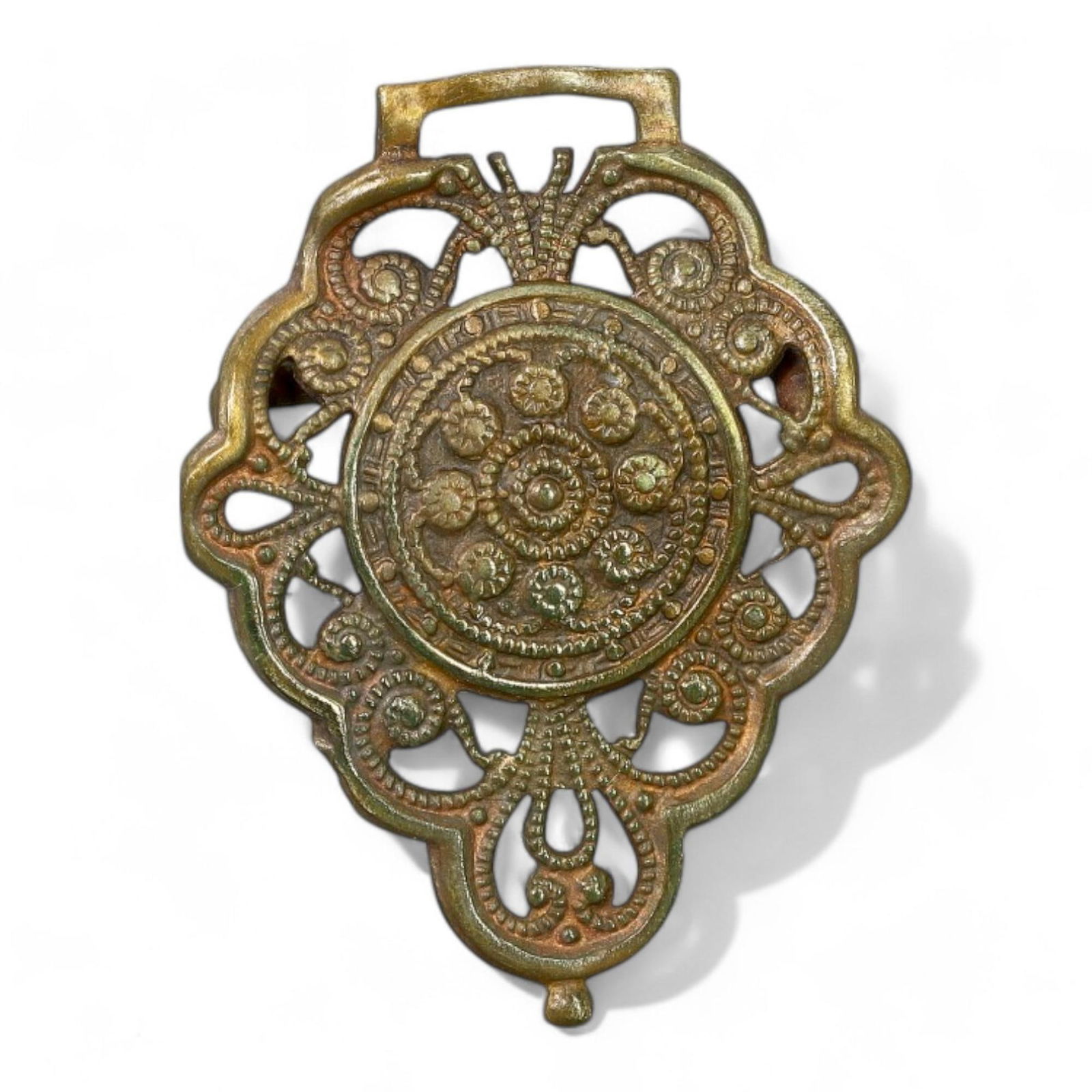 LATE MEDIEVAL: Ornate Bronze Belt Buckle, Circa 14th-16th Century CE (3g, 2.5x3cm) (1 of 2)