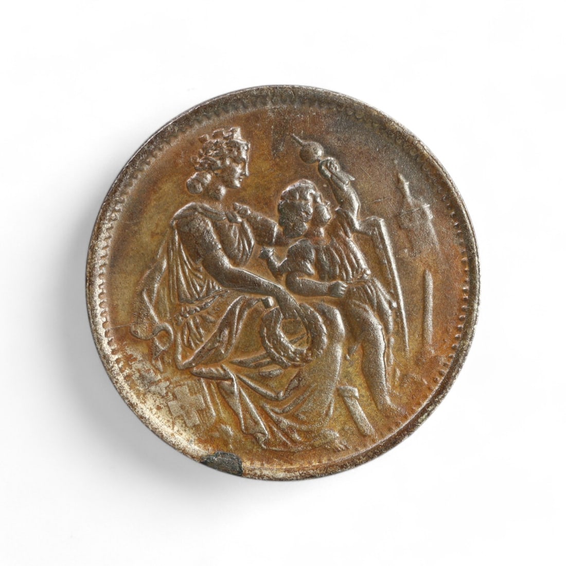 SWITZERLAND: 1865 Schaffhausen Shooting Festival 5 Francs Commemorative Medal (18g, 37mm) (1 of 3)