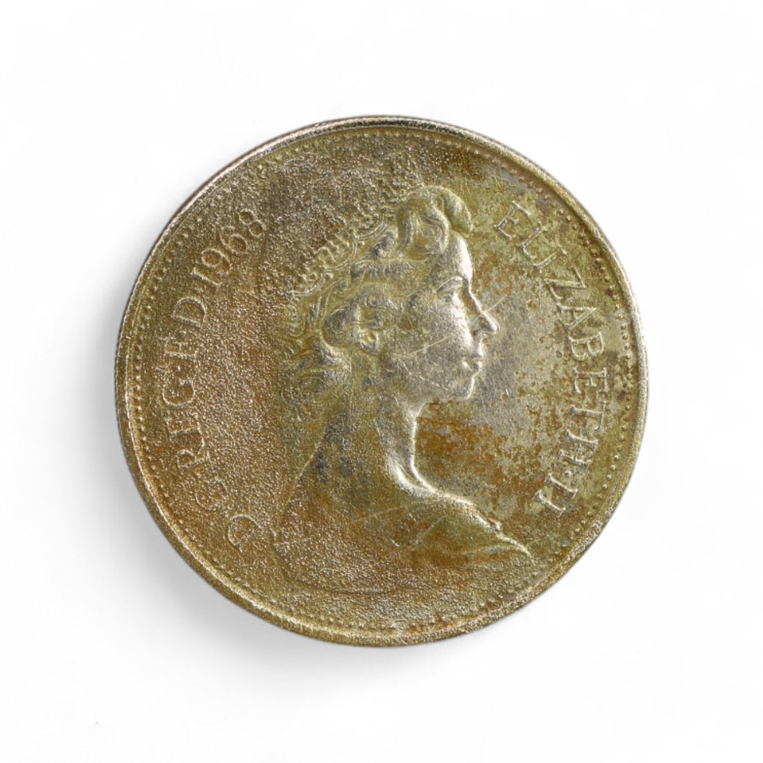 UNITED KINGDOM: 1968 10 New Pence, Queen Elizabeth II (Copper-Nickel, KM# 912) (1 of 3)