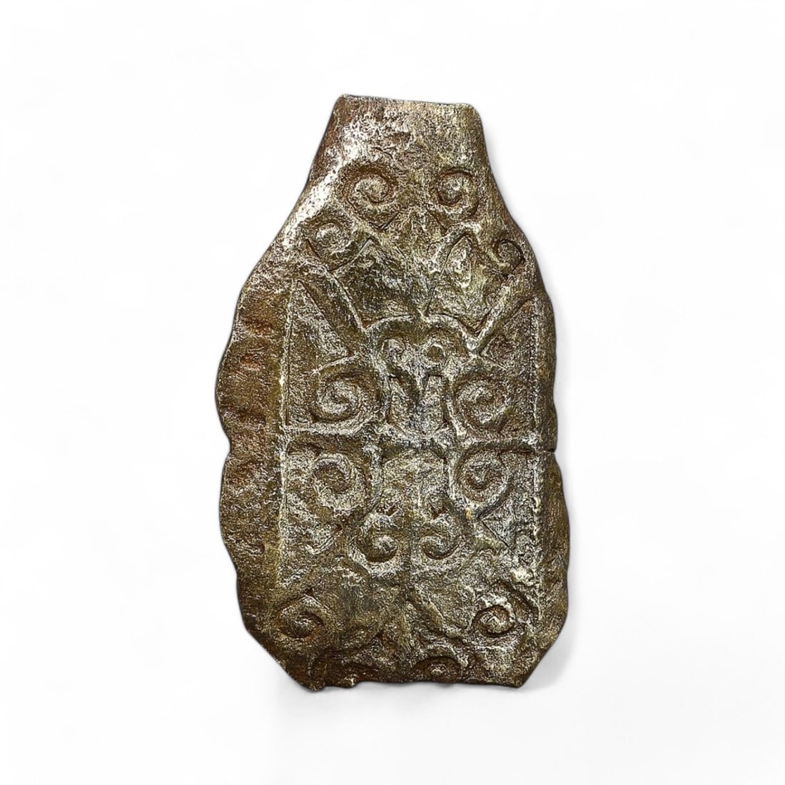 SCYTHIAN ERA: Bronze "Stylized Animal Motif Sword Applique," Circa 7th-3rd Century BCE (7g, 3.5x2 (1 of 2)