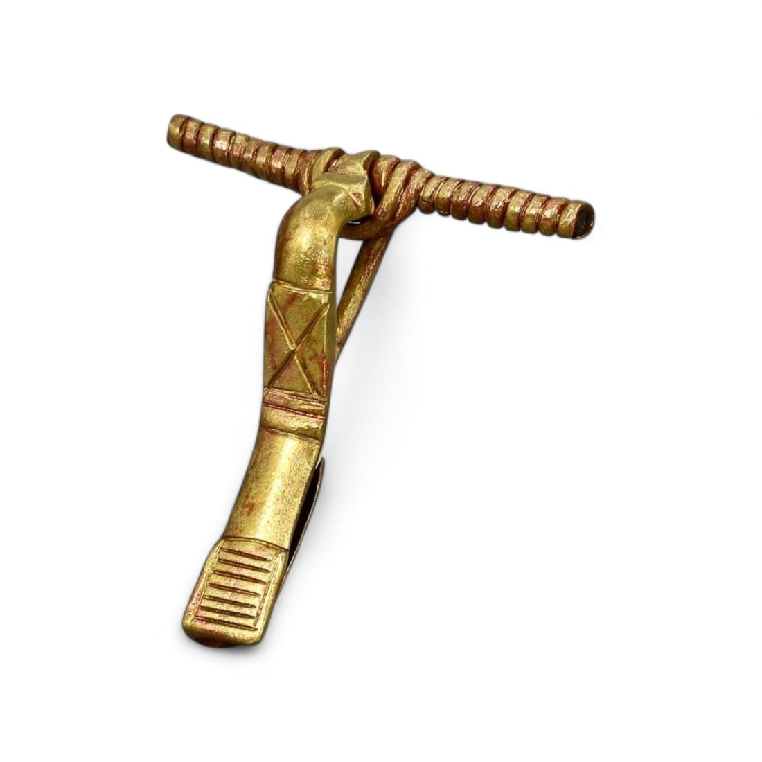 GERMANIC: Gilded Bronze Crossbow Fibula, 4th-6th Century CE (6g, 4cm) (1 of 2)