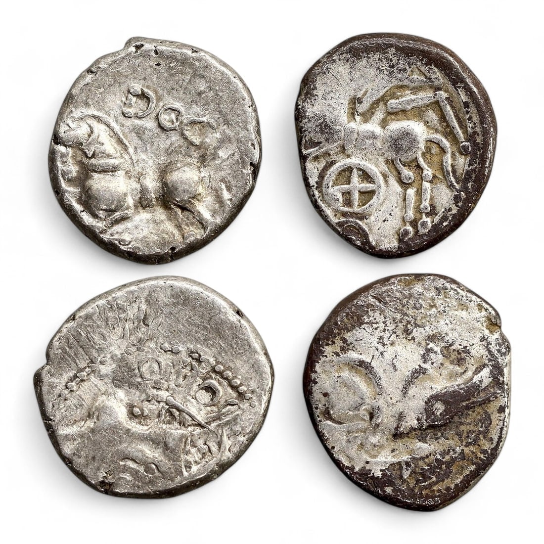 CELTIC TRIBES: Lot of 2 Silver Coins, 2nd-1st Century BCE (3.8g, 12-13mm) (1 of 1)