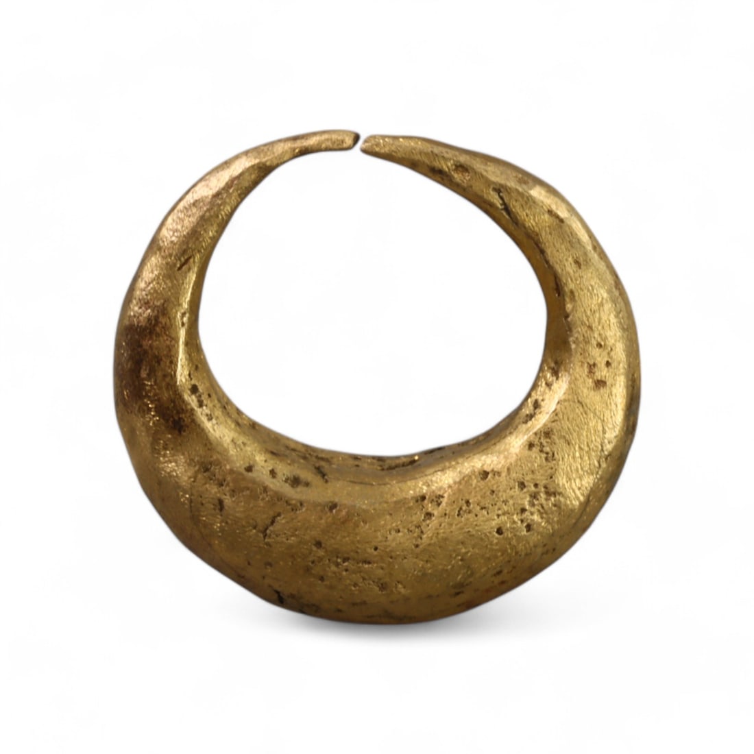 VIKING ERA: Gold-Gilt Crescent Earring, Circa 9th-11th Century CE (19g, 3 cm) (1 of 2)