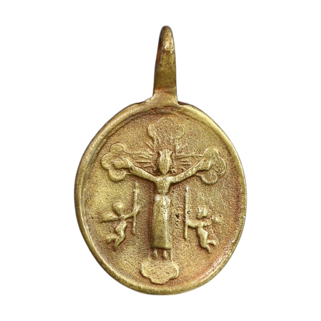 CRUSADER ERA: Gold-Gilt Double-Sided Religious Pendant, 12th-14th Century CE (2g, 1.5 cm) (1 of 2)