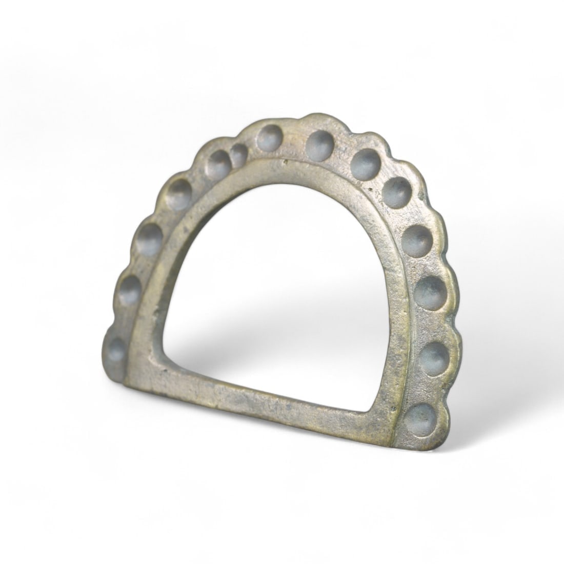 MEDIEVAL SILVER BELT BUCKLE: Intricate Design, Circa 12th-15th Century CE (10g, 3x4 cm) (1 of 2)