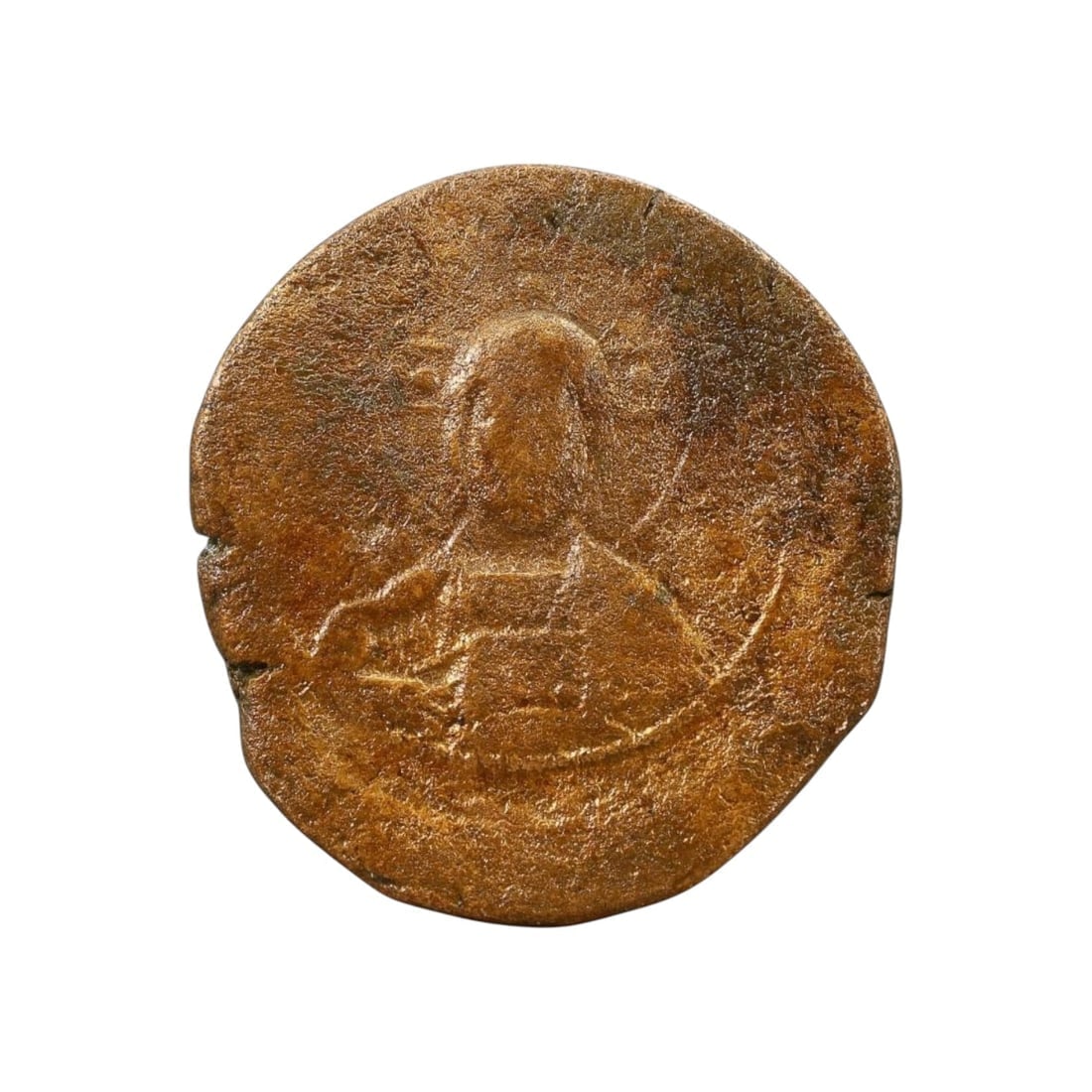 BYZANTINE EMPIRE: Copper Follis Coin, Anonymous Class A3, Constantinople, 1020-1028 AD (16g, 35mm): This remarkable copper follis, issued during the reign of Constantine VIII Porphyrogennetos, represents the famed Anonymous Class A coinage of the Byzantine Empire. The obverse depicts a bust of Chris