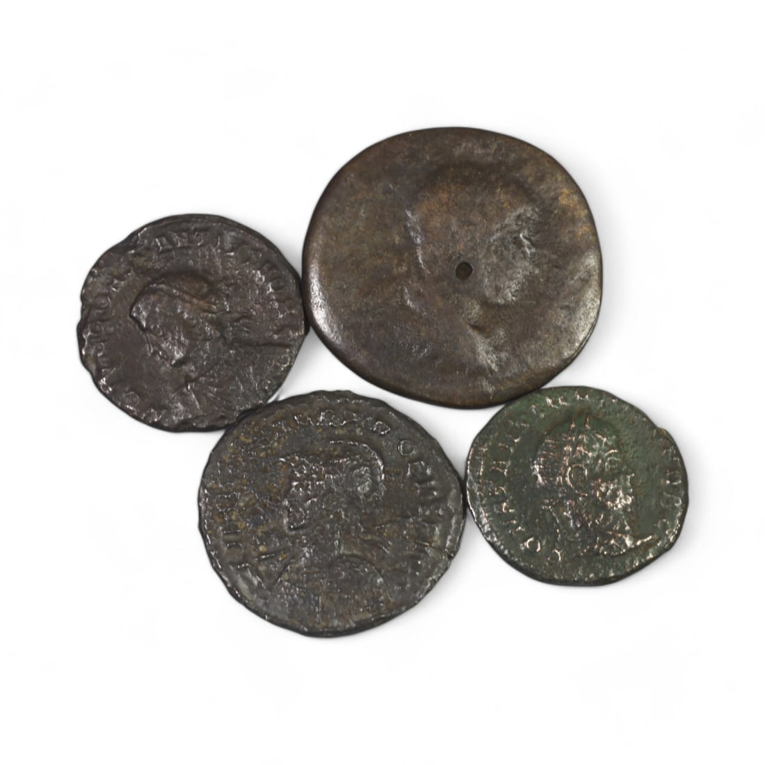ROMAN IMPERIAL & PROVINCIAL: Lot of 4 Bronze Antoninianus Coins, 1st-3rd Century CE (14g, 1.5-2.5cm) (1 of 2)