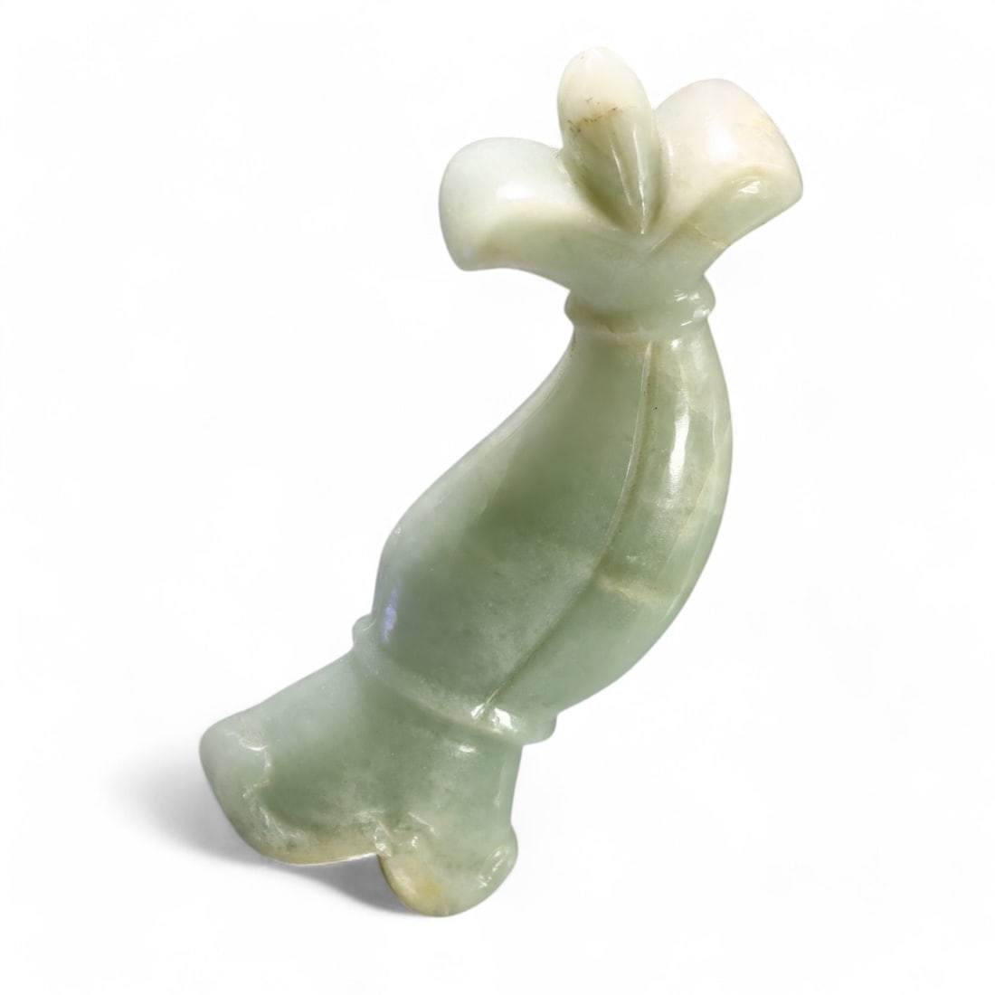 LATE MEDIEVAL PERSIAN: Jade "Floral Pommel" Dagger Handle, Circa 14th- 16th Century CE (1 of 2)
