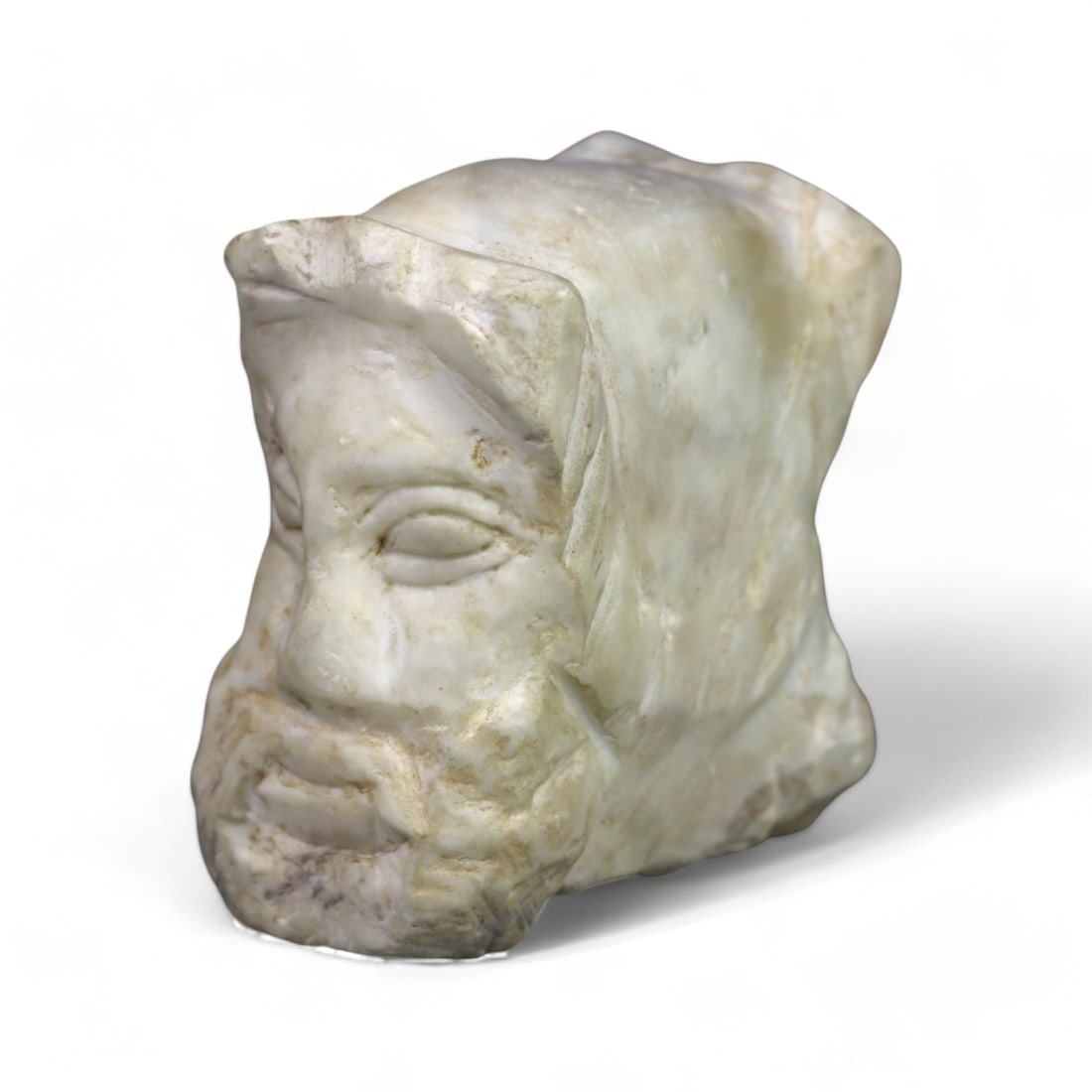 RENAISSANCE: Stone Bust Fragment Depicting a Bearded Man, Circa 15th-16th Century CE (685g, 8cm) (1 of 3)