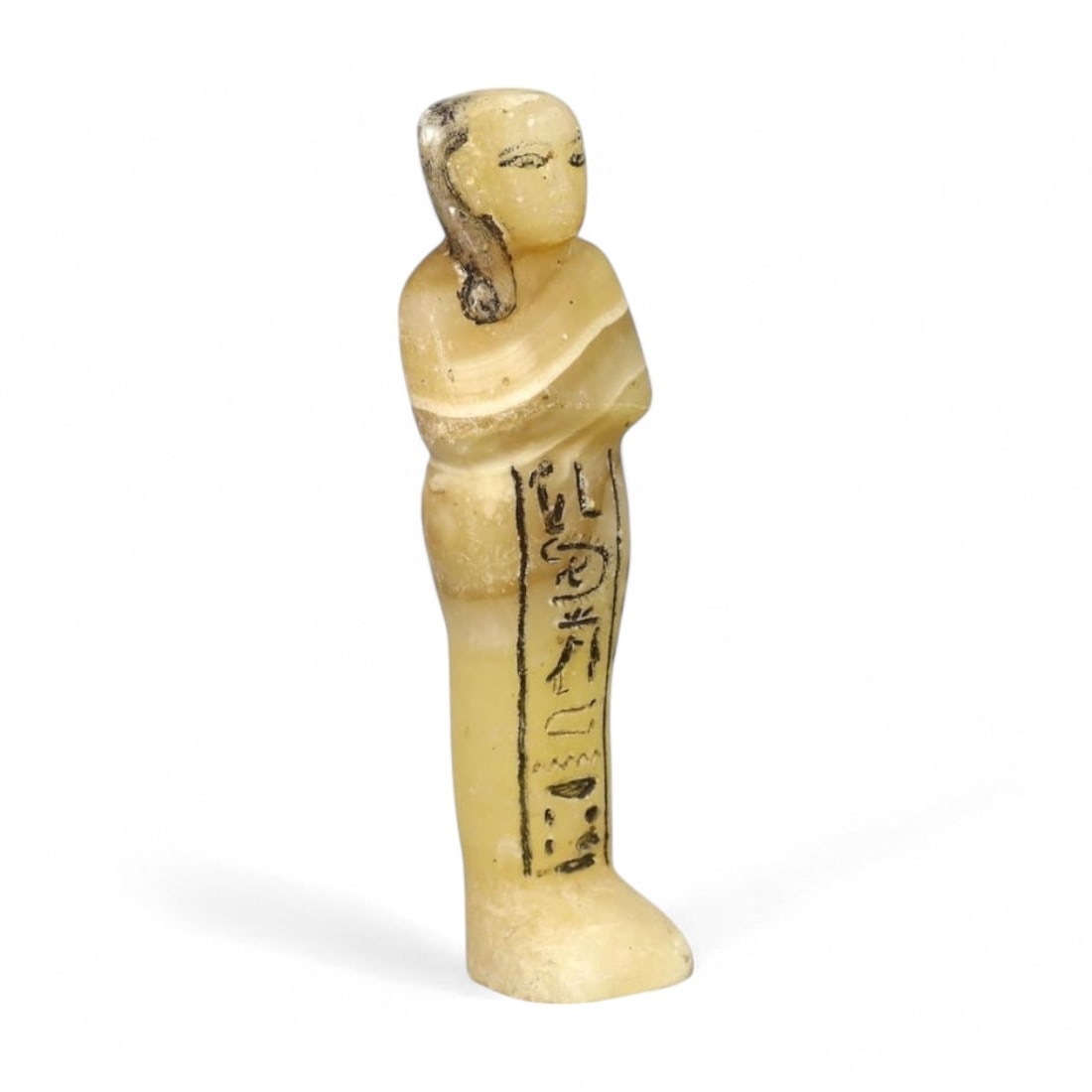 EGYPTIAN REVIVAL: Calcite Figurine, Early 20th Century (667g, 6x20cm) (1 of 3)