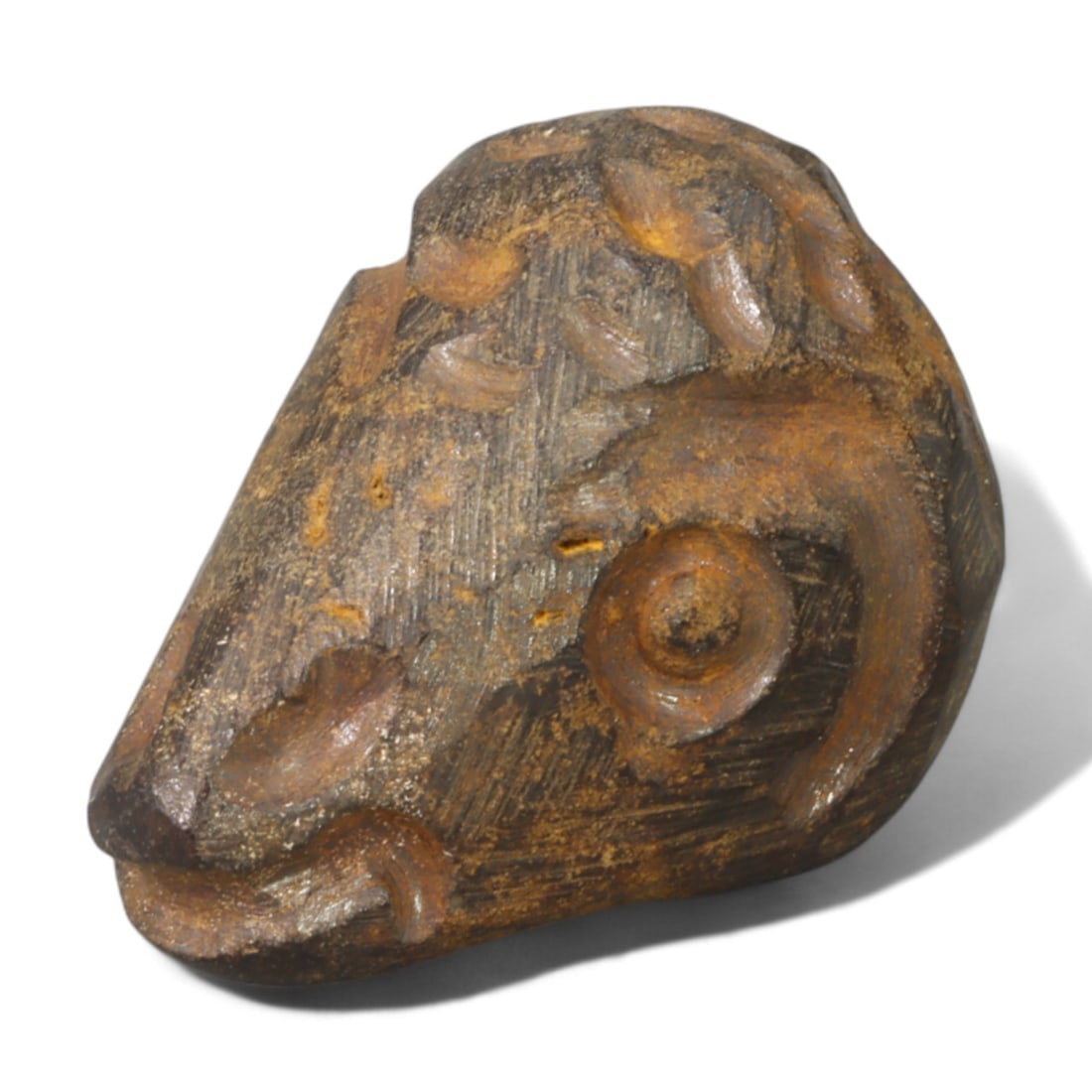 ANCIENT NEAR EASTERN: Hematite Ram Head Weight, Circa 2nd Millennium BCE (12g, 2.5x1.5cm) (1 of 3)