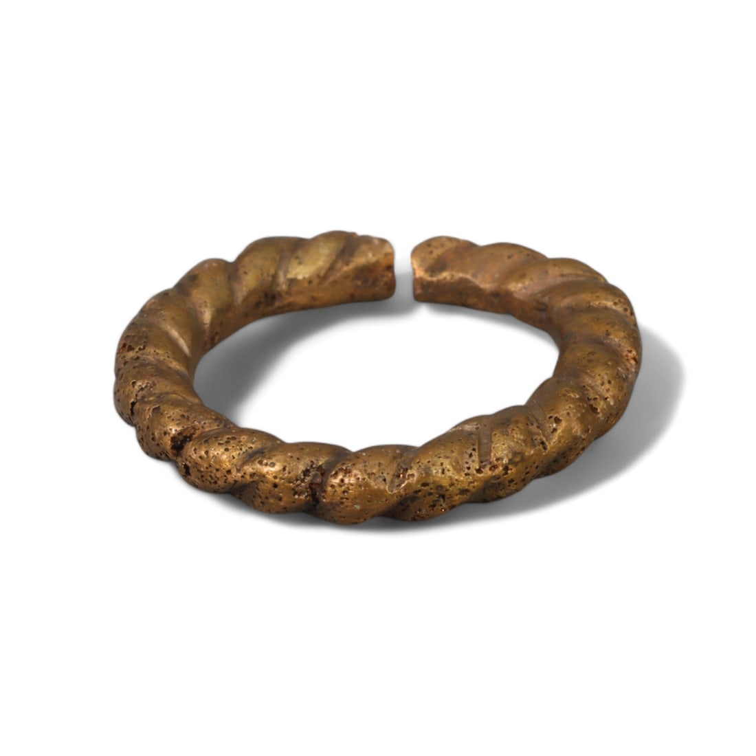 VIKING ERA: Bronze "Twisted Openwork" Ring, 9th-11th Century CE (2 cm Diameter, 2.6g) (1 of 2)
