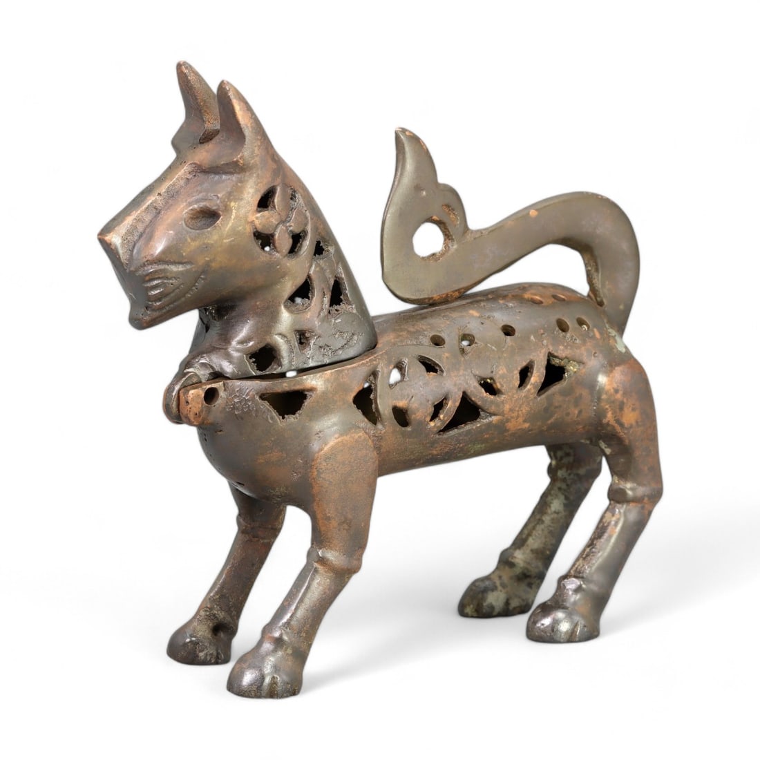 MEDIEVAL ISLAMIC ERA: Bronze Feline-Shaped Incense Burner, Circa 12th-14th Century CE (421g, 12cm) (1 of 4)