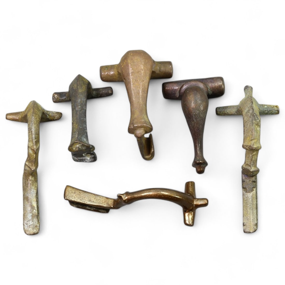 LOT OF 6: Roman Bronze Fibula Brooches, 1st-3rd Century CE (73g, 3.5-5cm) (1 of 1)
