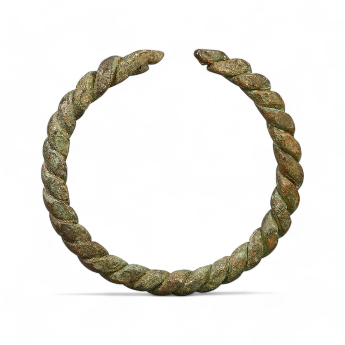 CELTIC BRONZE TWISTED TORC BRACELET, 3RD-1ST CENTURY BCE (56g, 6cm) (1 of 2)