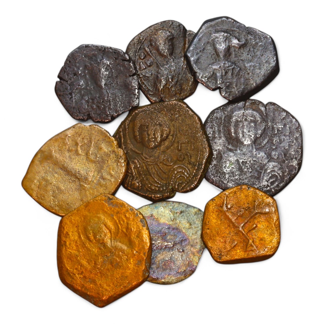 BYZANTINE EMPIRE: Assorted Bronze Coins, 9th-13th Century CE (23g Total, 15-20mm) (1 of 2)