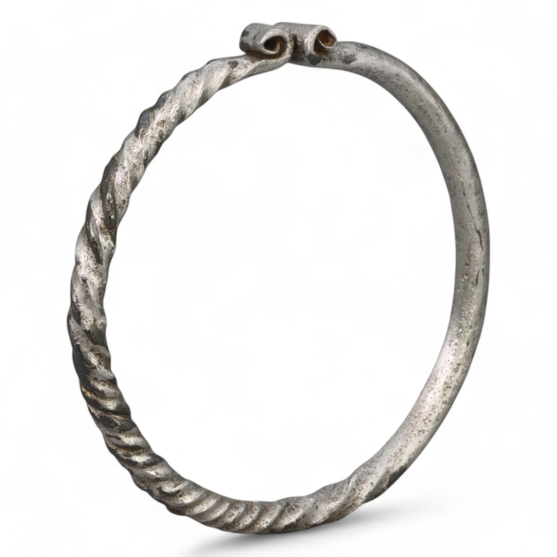 BUDUMA CULTURE: Iron Penannular Bracelet, Lake Chad Region, Circa 1911 (36g, 7.5cm) (1 of 3)