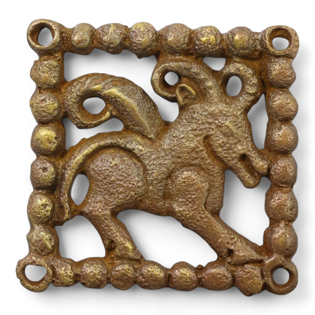 SINO-SIBERIAN: Bronze Belt Buckle, Central Asia (26g, 4cm) (1 of 2)