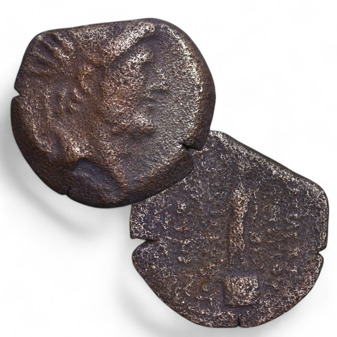 ROMAN PROVINCIAL: Bronze Coin with Emperor Bust and Altar Reverse (3g, AE18) (1 of 3)