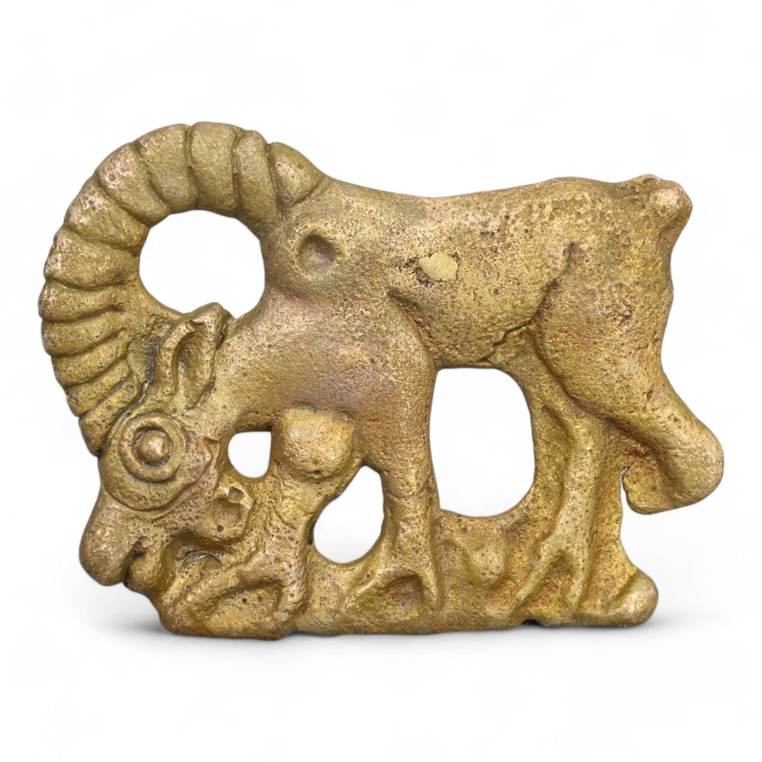 SINO-SIBERIAN: Bronze Belt Buckle, Central Asia (71g, 6.5 x 5 cm) (1 of 2)