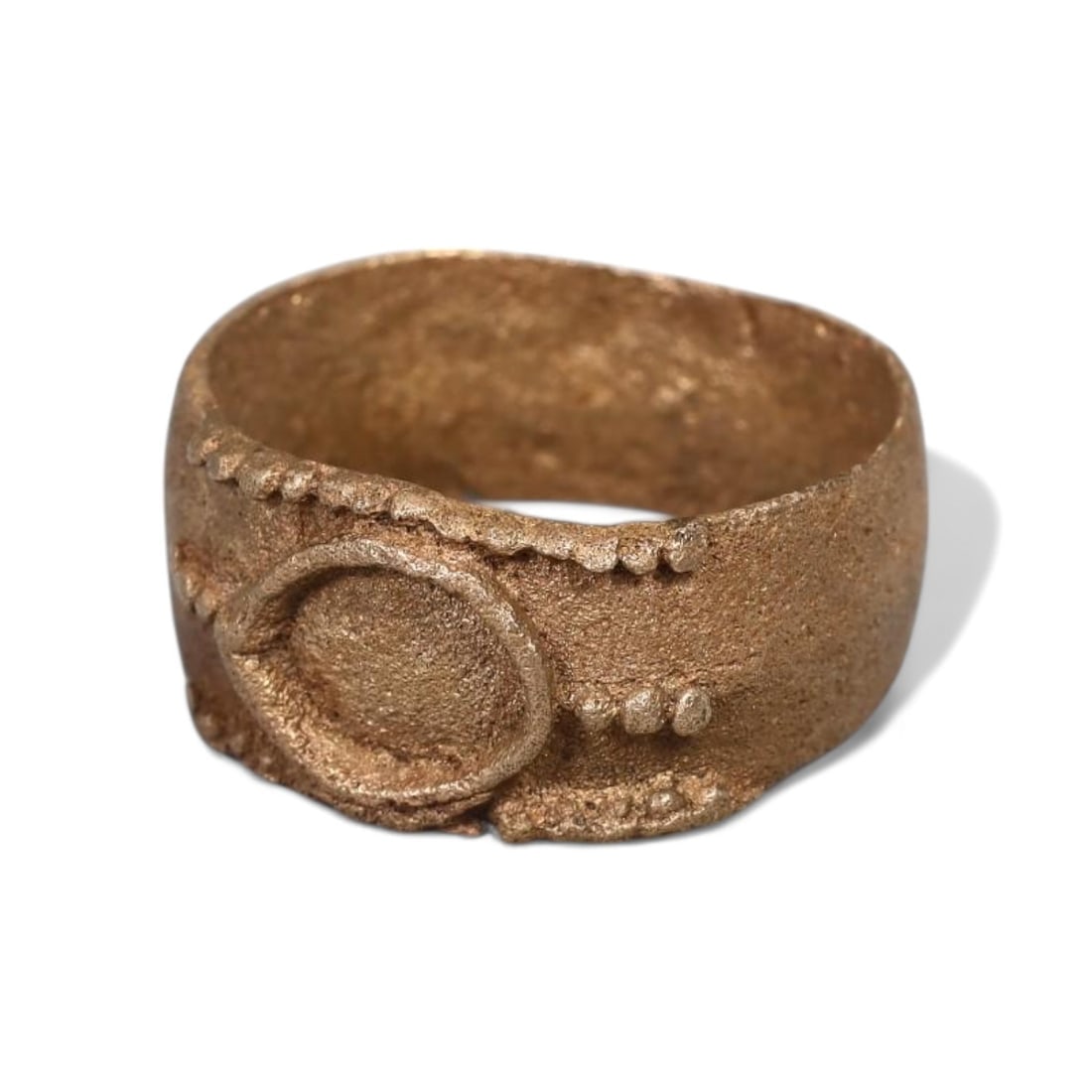 LURISTAN ERA: Bronze "Decorative Orbital Motif" Ring, Circa 10th-8th Century BCE (Size 9 US, 6g) (1 of 2)