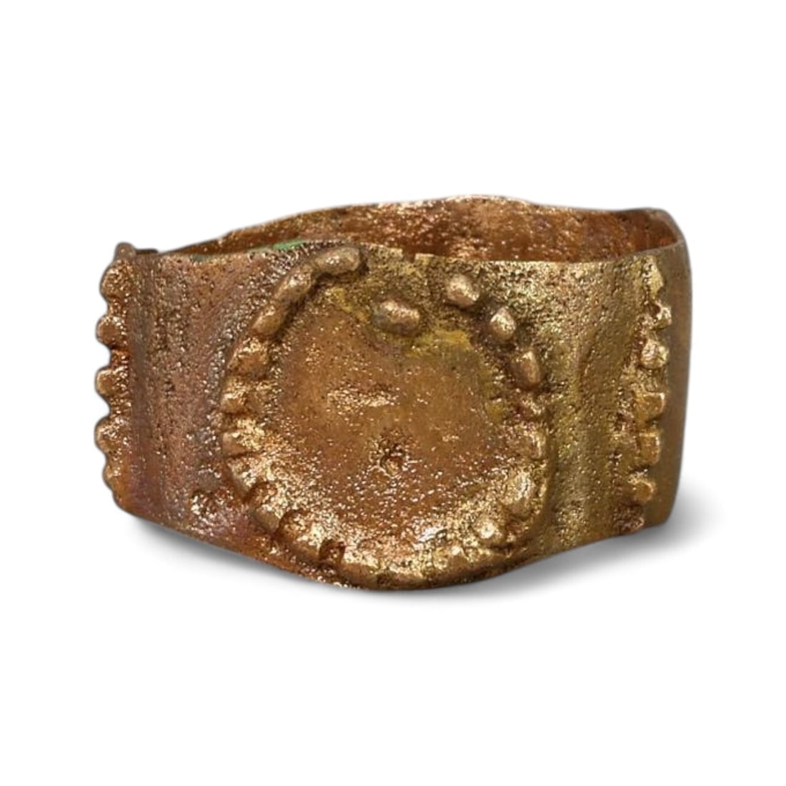 Luristan Bronze Ring with Iridescent Patina, 10th-7th Century BCE (4g, Size US 7.5) (1 of 2)