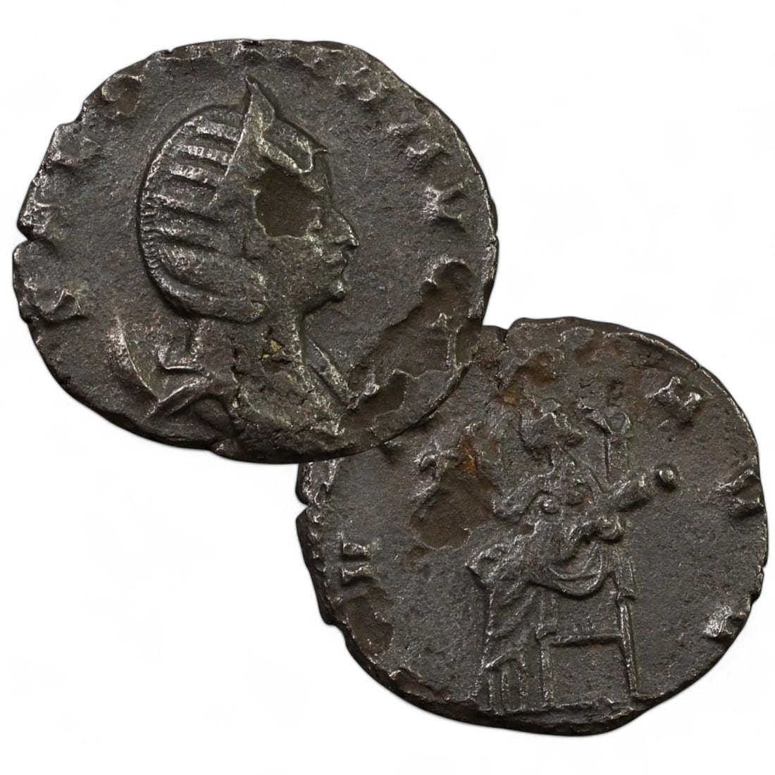 ROMAN EMPIRE: AE Antoninianus Coin of Julia Domna, 193-217 CE (2g, 20mm) (1 of 3)