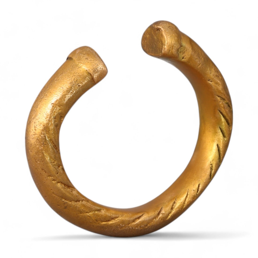 VIKING ERA: Gold-Gilt Bronze "Proto-Money" Ring, Circa 9th-11th Century CE (47g, 5cm) (1 of 3)