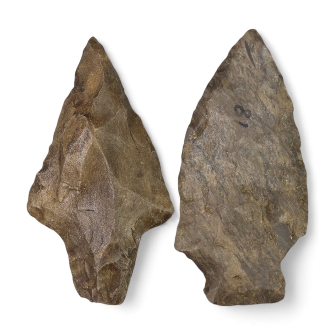 NATIVE AMERICAN: Flint Arrowheads, Eastern Woodlands (45g, 7cm) (1 of 1)