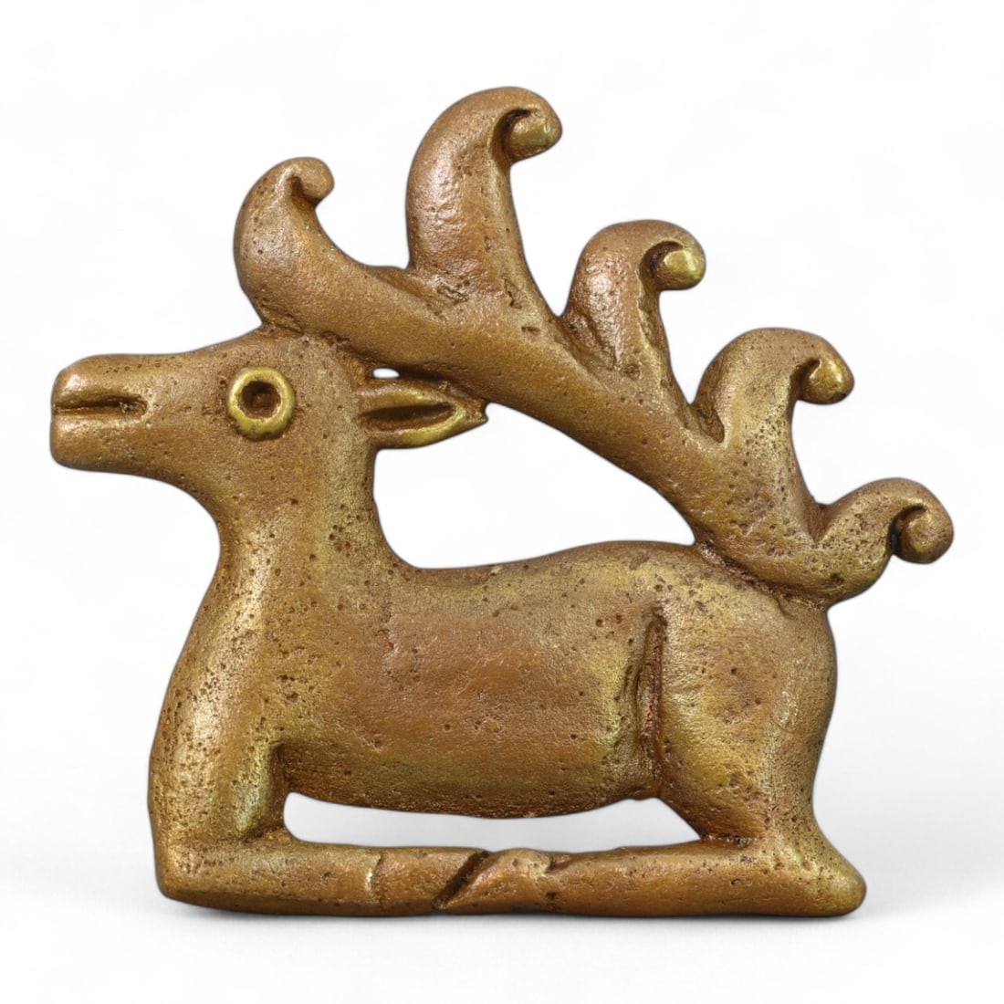 SINO-SIBERIAN: Bronze Belt Buckle, Central Asia (78g, 6 x 5 cm) (1 of 2)